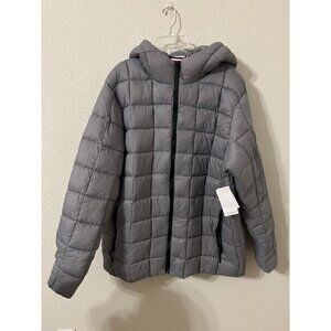 NWT Mens Reebok Gray/Silver Outdoor‎ Hooded Puffer Zipper Jacket Size 2XL